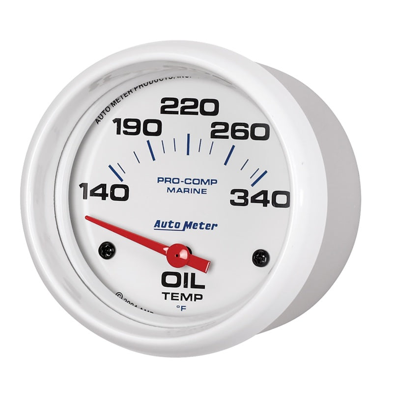 
                      
                        Autometer Marine White Air-Core Electric Oil Temperature Gauge 2-5/8in 140-300 Deg F
                      
                    