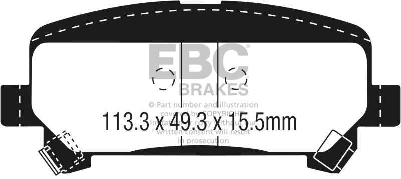 
                      
                        EBC 15+ Chevrolet Colorado 2.5 Yellowstuff Rear Brake Pads
                      
                    