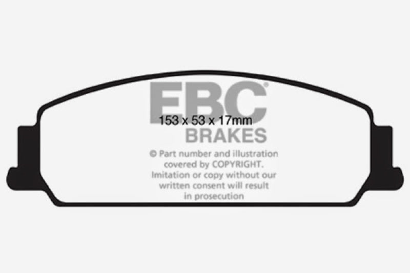 
                      
                        EBC 08-10 Pontiac G8 3.6 Redstuff Front Brake Pads
                      
                    