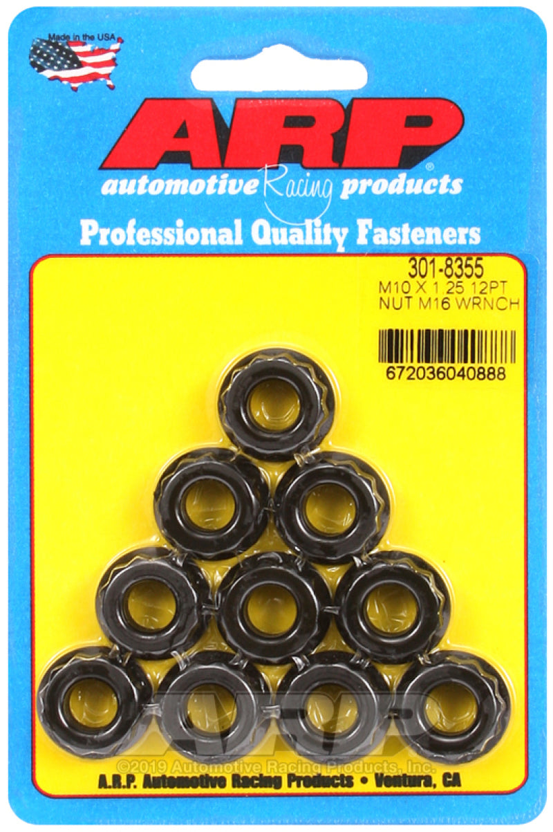 ARP M10 x 1.25 (5) 12-Point Nut Kit (Pack of 10)