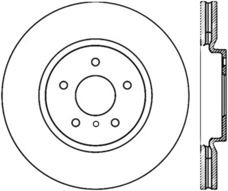 StopTech Power Slot 09 Nissan 370z / 08-09 Infiniti G37 Slotted Front Right CRYO Rotor