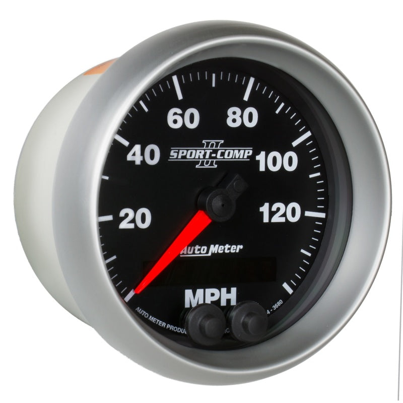 
                      
                        Autometer Sport-Comp II 3-3/8in 0-140MPH In-Dash Electronic GPS Programmable Speedometer
                      
                    