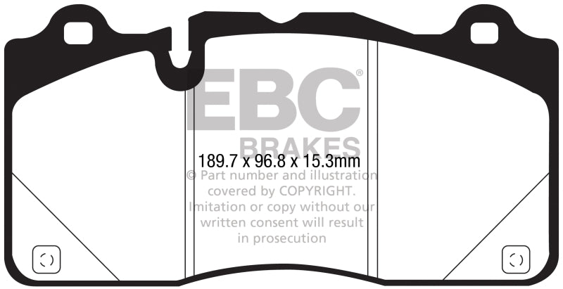 
                      
                        EBC 2016+ Cadillac CTS-V 6.2L Supercharged Yellowstuff Front Brake Pads
                      
                    