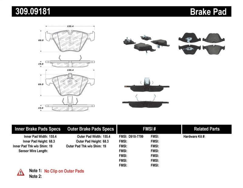 
                      
                        StopTech Performance 11-12 BMW Z4 (E86) / 07-11 335 Series (E90/92/93/F30) Front Brake Pads
                      
                    