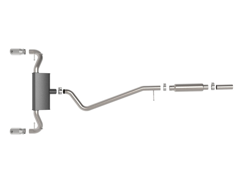 aFe Ford Bronco Sport 21-22 L3-1.5L (t)/L4-2.0L (t) układ wydechowy Cat-Back Vulcan - polerowane końcówki