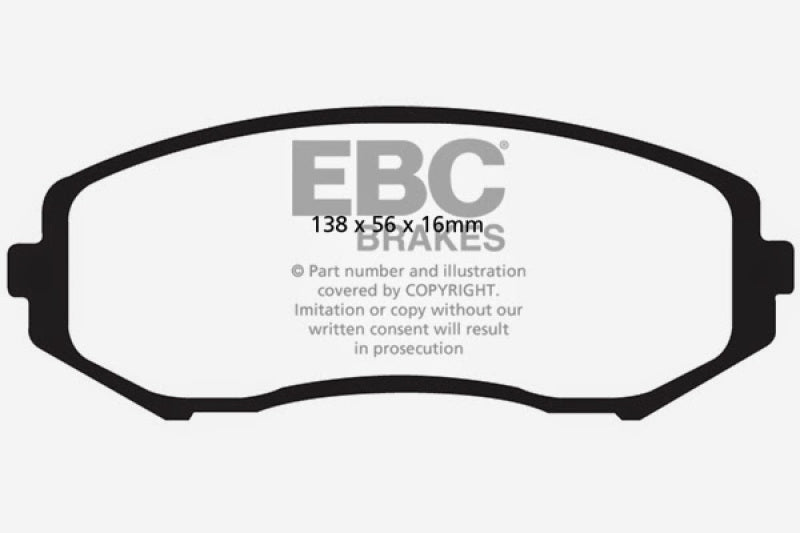 
                      
                        EBC 08+ Suzuki Grand Vitara 2.4 Greenstuff Front Brake Pads
                      
                    