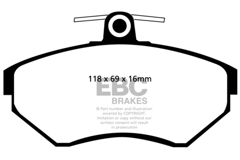 
                      
                        EBC 97-02 Volkswagen Cabriolet 2.0 Redstuff Front Brake Pads
                      
                    