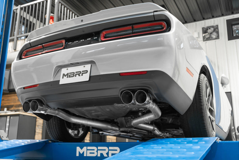 
                      
                        MBRP 15-16 Dodge Challenger RT 5.7L Aluminized Steel 3in Dual Rear Cat-back Quad Tips - Street
                      
                    