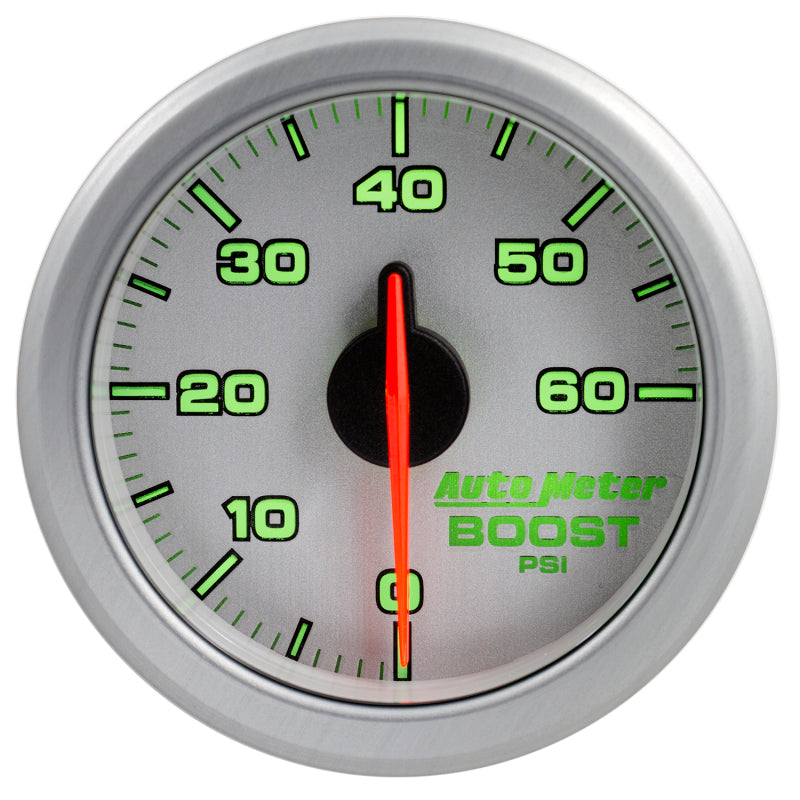 
                      
                        Autometer Airdrive 2-1/6in Boost Gauge 0-60 PSI - Silver
                      
                    