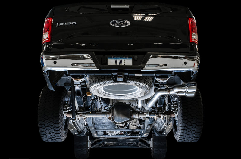 
                      
                        AWE Tuning 2015+ Ford F-150 0FG Single Exit Performance Exhaust System w/4.5in Chrome Silver Tips
                      
                    