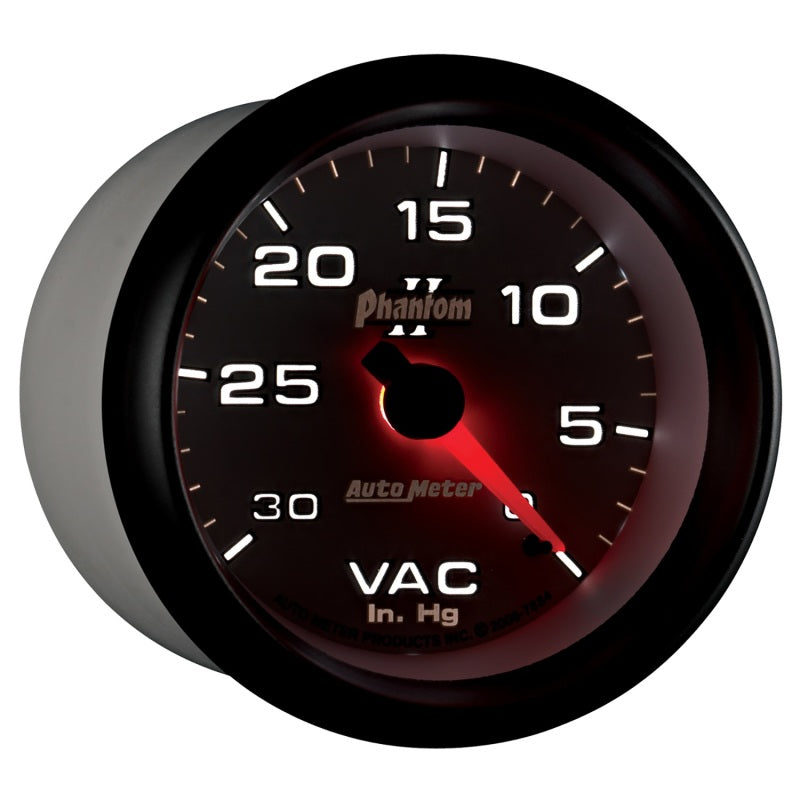 
                      
                        AutoMeter Gauge Vacuum 2-5/8in. 30Inhg Mechanical Phantom II
                      
                    