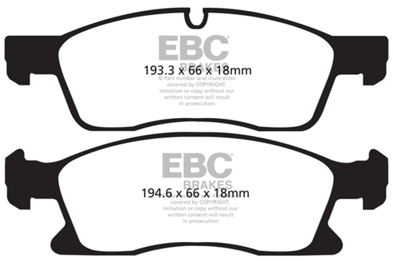 
                      
                        EBC 11+ Dodge Durango 3.6 Extra Duty Front Brake Pads
                      
                    