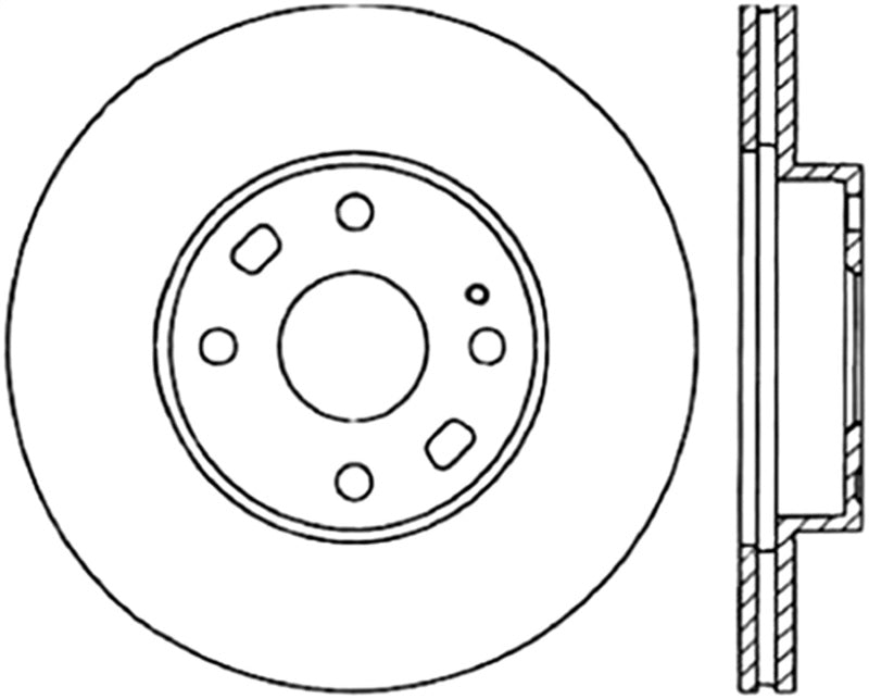 StopTech Power Slot 94-97/99-05 Mazda Miata (01-05 Normal Suspension Only) SportStop Cryo Slotted F