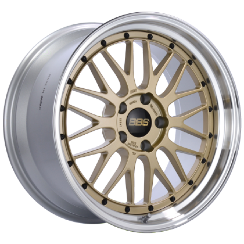 BBS LM 17x7.5 5x130 ET28 CB71.6 Gold Center Diamond Cut Lip Wheel