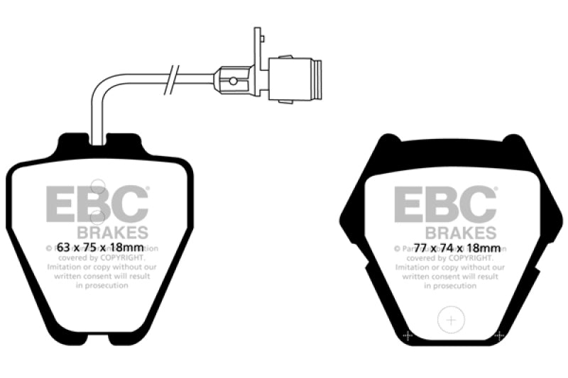 
                      
                        EBC 00-03 Audi A8 Quattro 4.2 (8 Pad Set) Yellowstuff Front Brake Pads
                      
                    