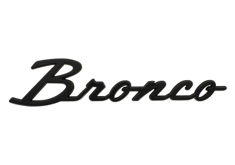 
                      
                        Ford Racing 2021+ Bronco Classic Script Fender Badges - Matte Black (Pair)
                      
                    