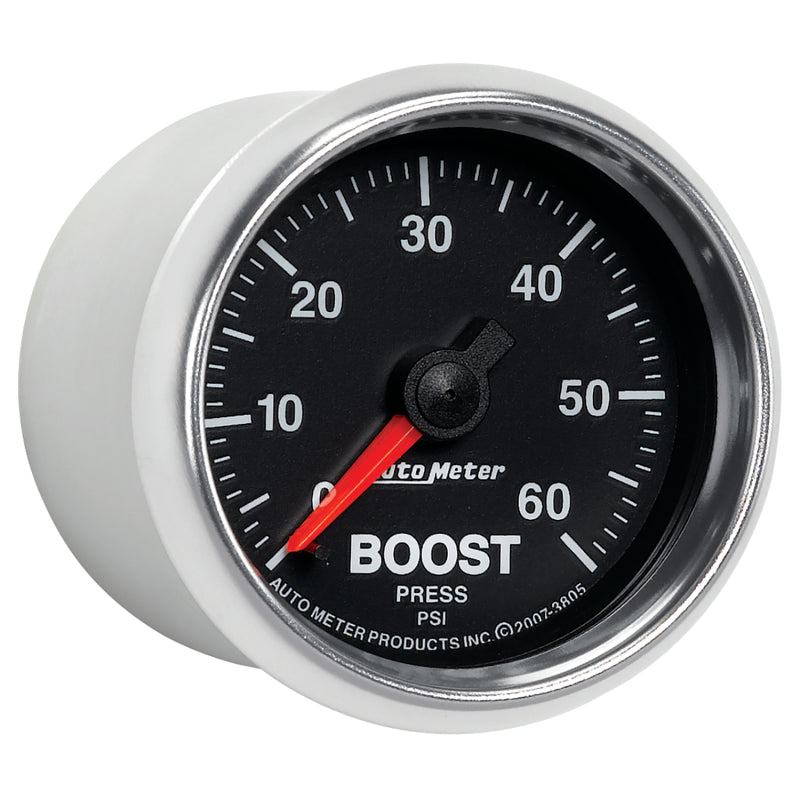 
                      
                        Autometer GS 52mm 0-60 psi Mechanical Boost Gauge
                      
                    