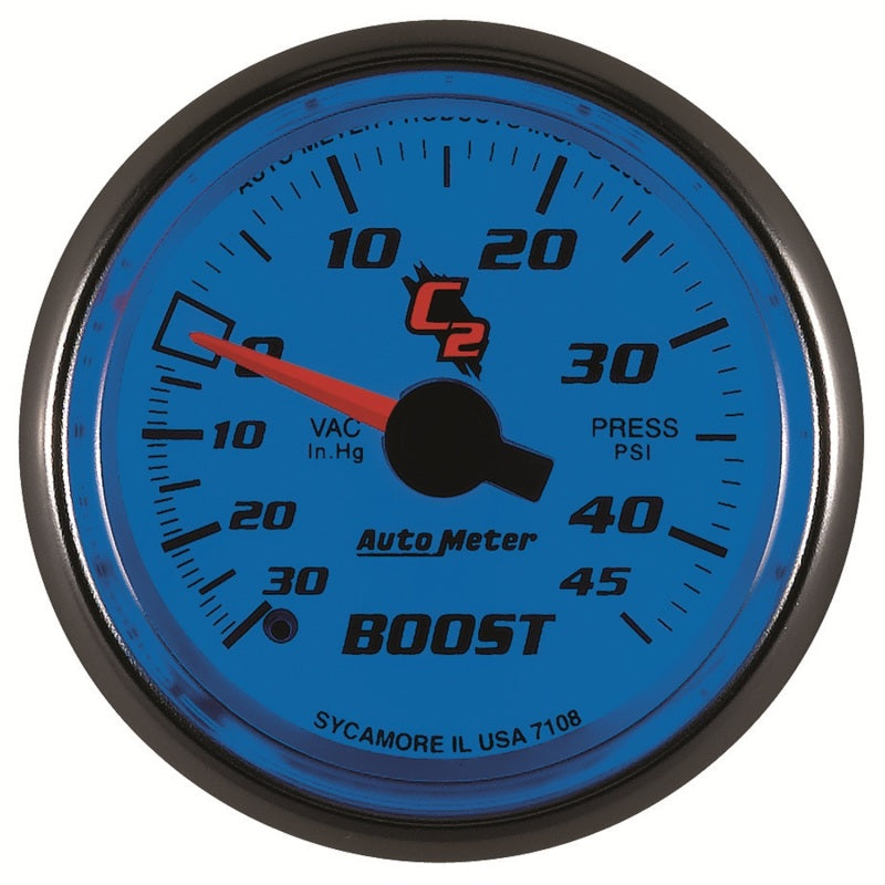 
                      
                        Autometer C2 52mm 30 In Hg-Vac/45 PSI Mechanical Vacuum/Boost Gauge
                      
                    