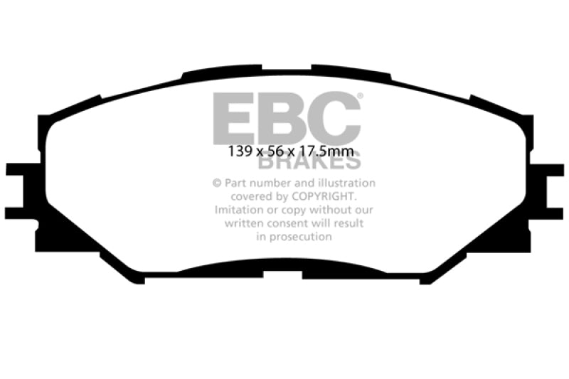 
                      
                        EBC 10-12 Lexus HS250h 2.4 Hybrid Redstuff Front Brake Pads
                      
                    