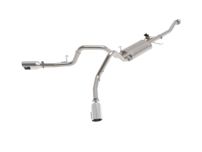 aFe Gemini XV 3-calowy układ wydechowy Cat-Back ze stali nierdzewnej 304 do Forda F-150 V6 2.7L/3.5L (tt)/V8 5.0L z 2021 r. z polerowanymi końcówkami