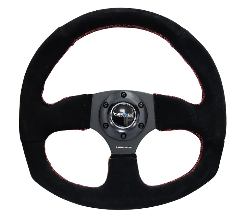 
                      
                        NRG Reinforced Steering Wheel (320mm Horizontal / 330mm Vertical) Suede w/Red Stitch
                      
                    