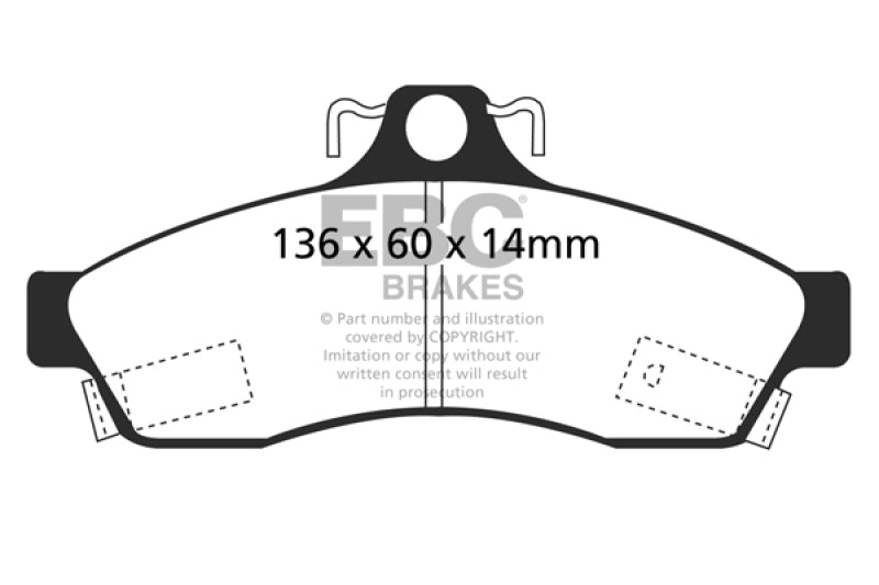 
                      
                        EBC 92-96 Chevrolet Caprice 4.3 Police Yellowstuff Rear Brake Pads
                      
                    