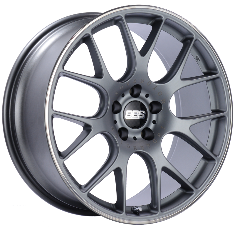 BBS CH-R 20x9.5 5x114.3 ET40 CB66 Satin Titanium Polished Rim Protector Wheel