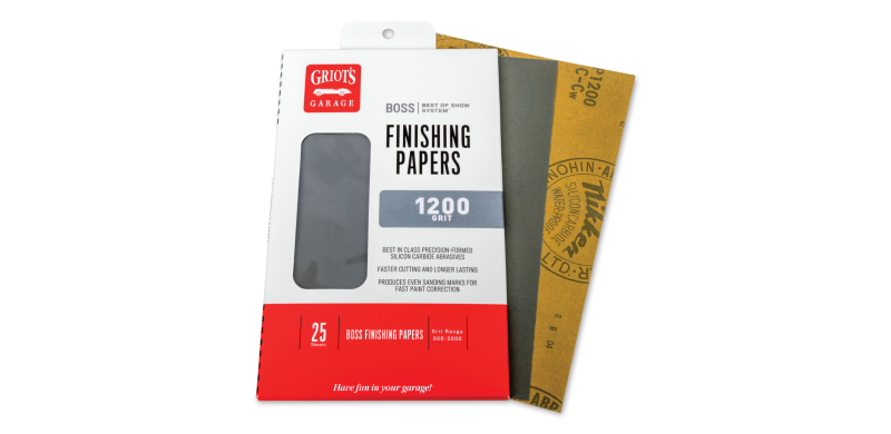 Griots Garage BOSS Finishing Papers – 1200 g – 5,5 Zoll x 9 Zoll (25 Blatt)