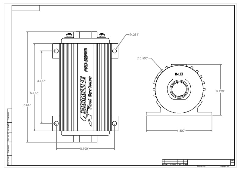 
                      
                        Aeromotive Pro-Series Fuel Pump - EFI or Carbureted Applications
                      
                    