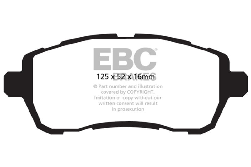 
                      
                        EBC 10+ Ford Fiesta 1.6L (Excl ST) Yellowstuff Front Brake Pads
                      
                    