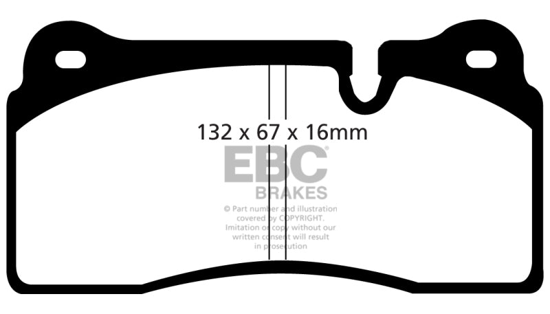 
                      
                        EBC 08-17 Audi R8 4.2L/5.2L Yellowstuff Rear Brake Pads
                      
                    