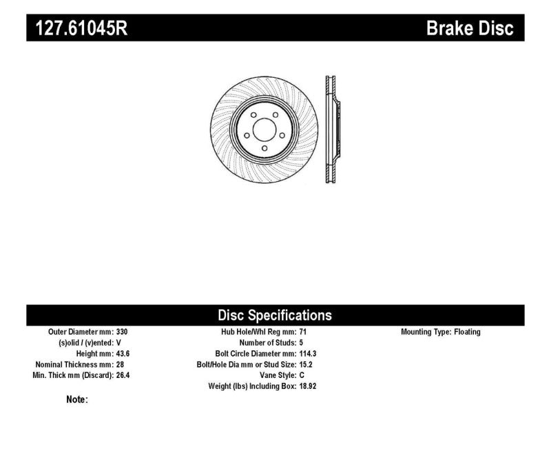 
                      
                        StopTech 94-04 Ford Mustang SVT Cobra Slotted & Drilled Sport Front Right Brake Rotor
                      
                    