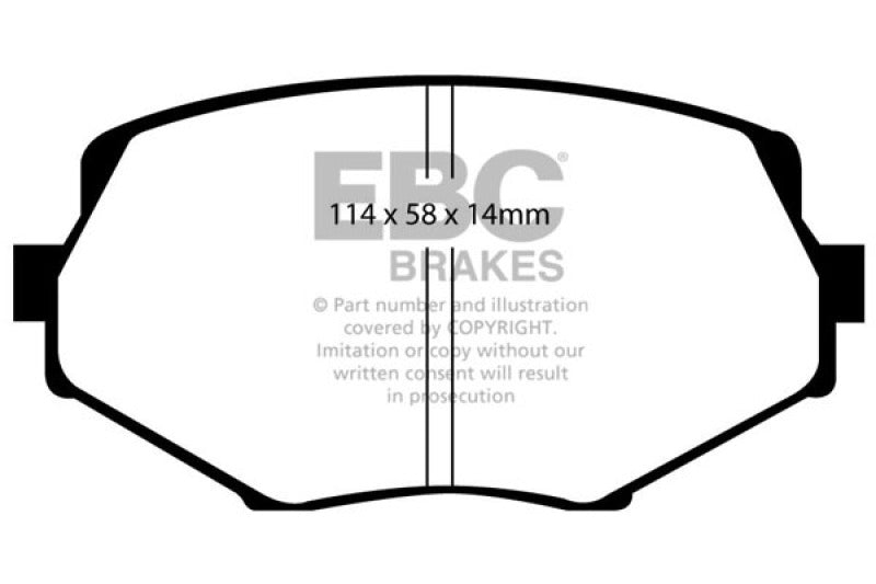 EBC 94-01 Mazda Miata MX5 1.8 Żółte klocki hamulcowe przednie Yellowstuff