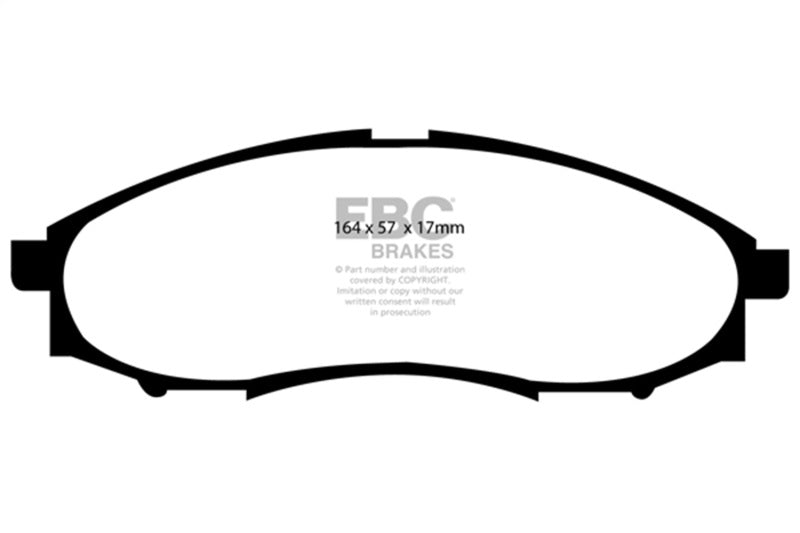 
                      
                        EBC 03-04 Nissan Frontier 3.3 2WD Greenstuff Front Brake Pads
                      
                    