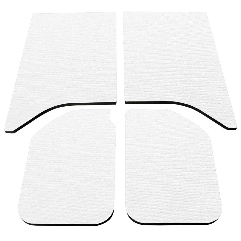 
                      
                        DEI 11-18 Jeep Wrangler JK 2-Door Boom Mat Headliner - 4 Piece - White
                      
                    