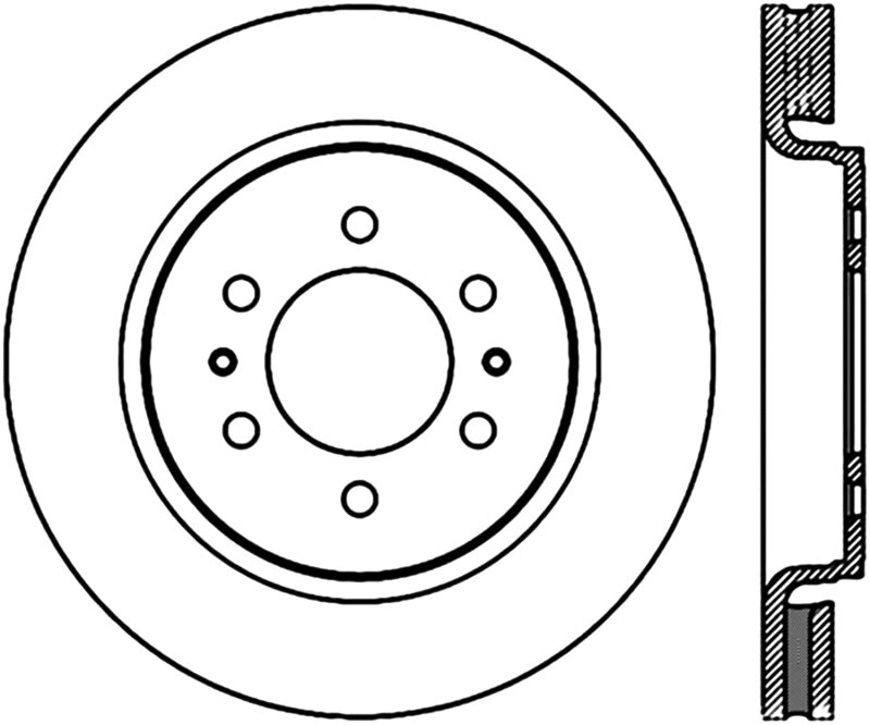 StopTech 10-16 Ford F-150 Slotted & Drilled Front Left Sport Brake Cryo Rotor