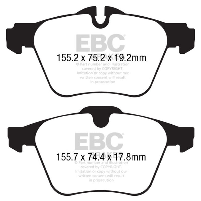 
                      
                        EBC 13+ Jaguar F-Type (Cast Iron Rotors Only) 3.0 Supercharged (340) Yellowstuff Front Brake Pads
                      
                    