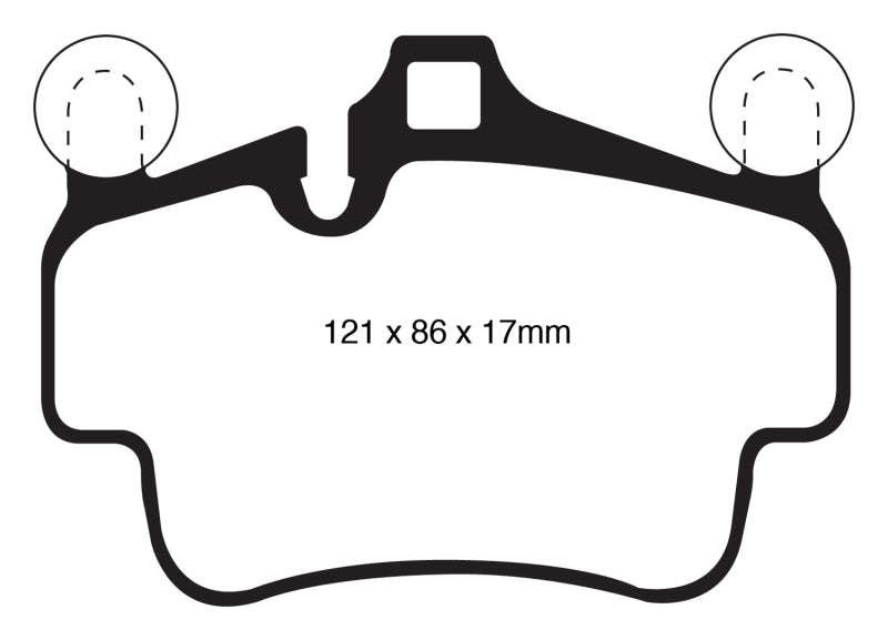 
                      
                        EBC 07-08 Porsche 911 (997) (Cast Iron Rotor only) 3.6 Carrera 2 Yellowstuff Front Brake Pads
                      
                    