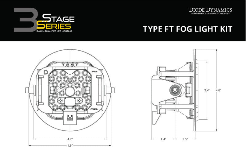 
                      
                        Diode Dynamics SS3 Sport Type FT Kit ABL - White SAE Driving
                      
                    