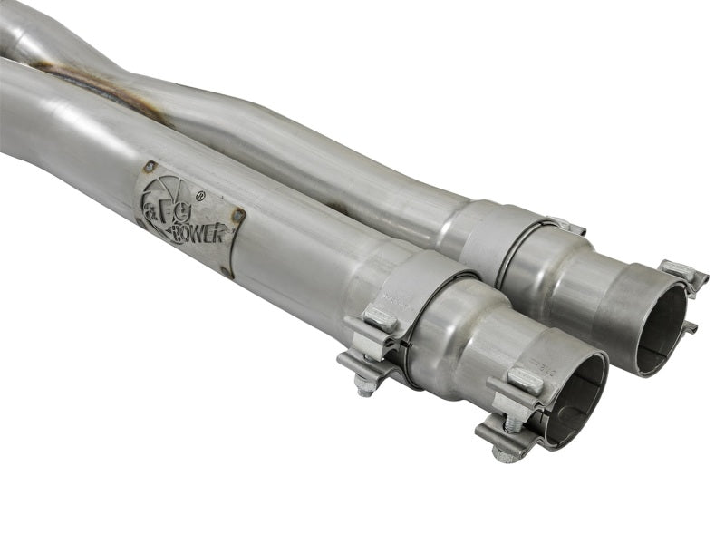 Układ wydechowy aFe MACHForce XP 3 cale (agresywny dźwięk) typu cat-back z polerowanymi końcówkami do Forda Mustanga V6/V8 z lat 2015-2017