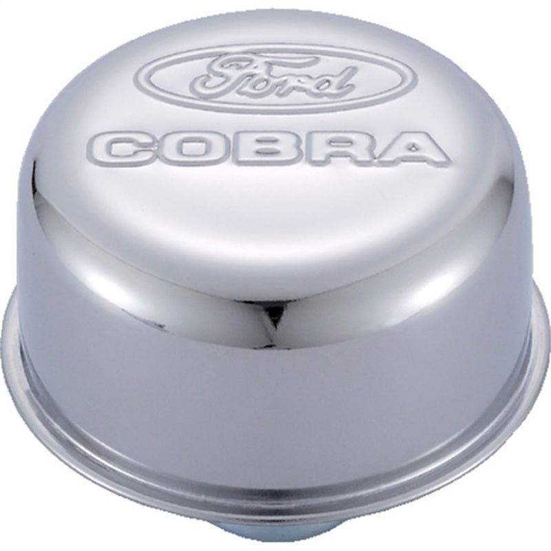 Ford Racing Chrome Breather Cap w/ Ford Cobra Logo