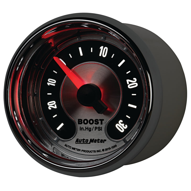 
                      
                        Autometer American Muscle 52mm Full Sweep Electric 30 In Hg.-Vac/30PSI Boost Vacuum Gauge
                      
                    