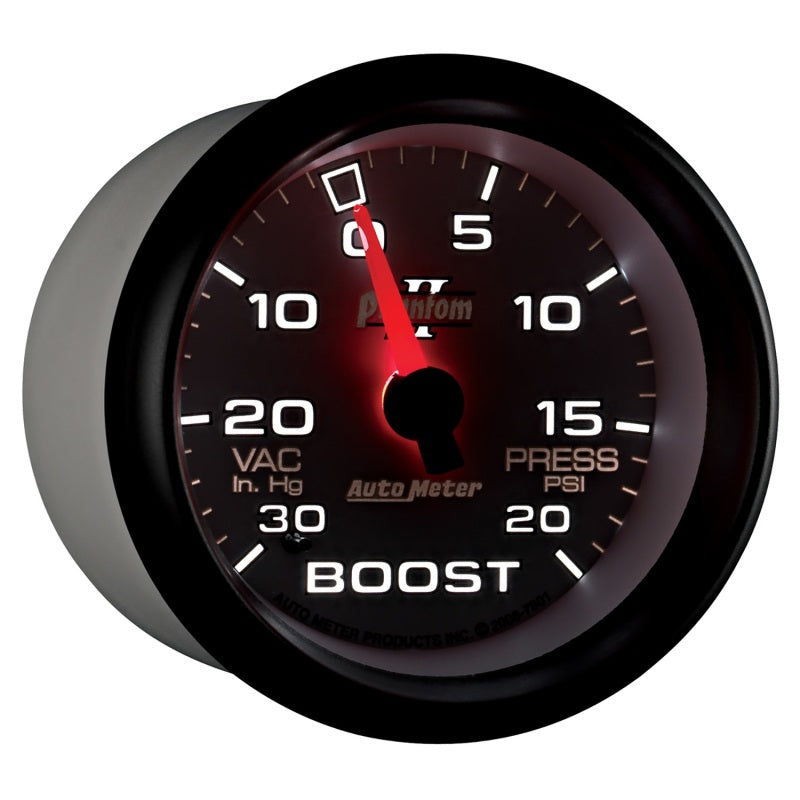 
                      
                        AutoMeter Gauge Vac/Boost 2-5/8in. 30Inhg-20PSI Mechanical Phantom II
                      
                    