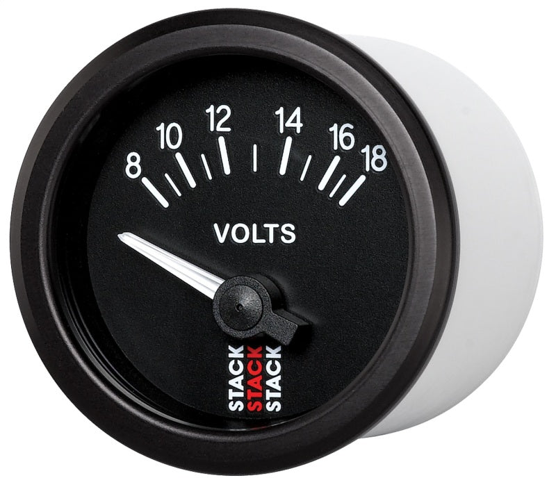 
                      
                        Autometer Stack Instruments 52mm 8-18V Electric Battery Voltage Gauge - Black
                      
                    