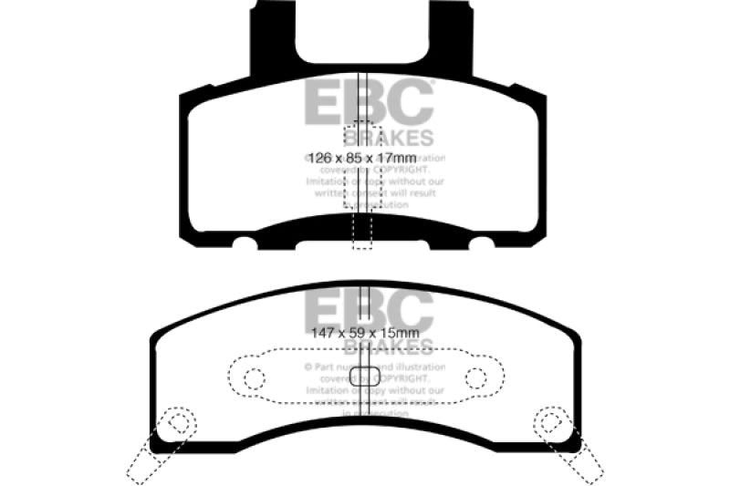 
                      
                        EBC 90-93 Chevrolet C20 8600 LB Greenstuff Front Brake Pads
                      
                    