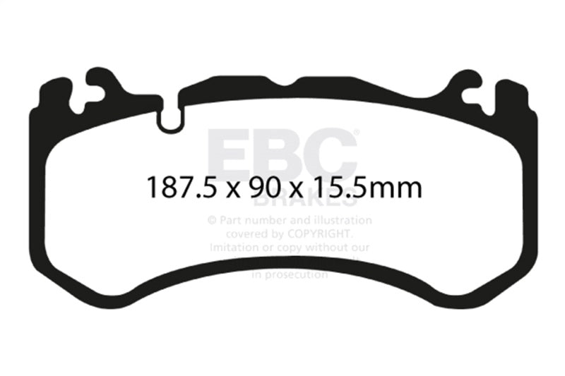 EBC 12-18 Mercedes-Benz G63 AMG (BM463) 5.5TT Extra Duty Front Brake Pads