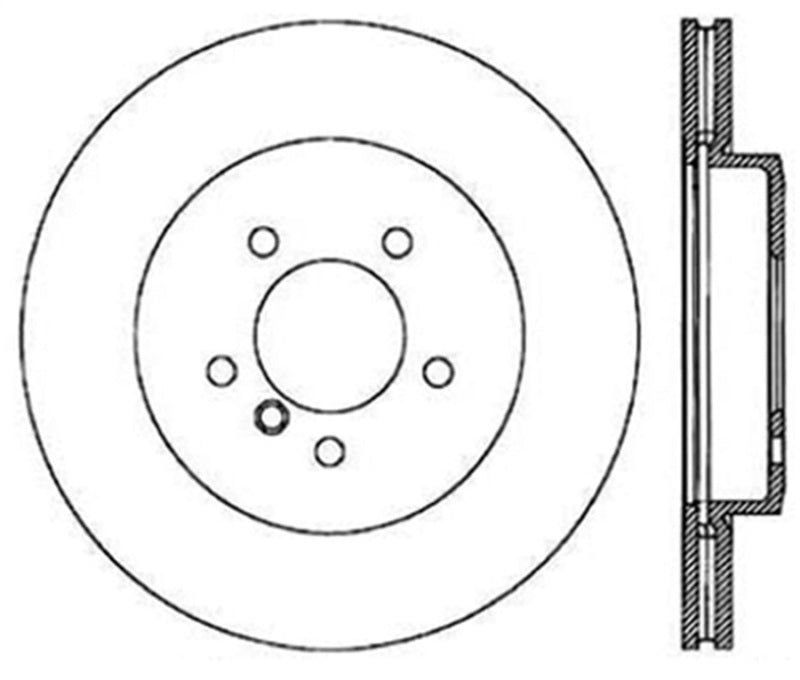 StopTech 2001-2005 BMW 330Ci / 330i / 330xi Front Right Cyro Slotted Rotor