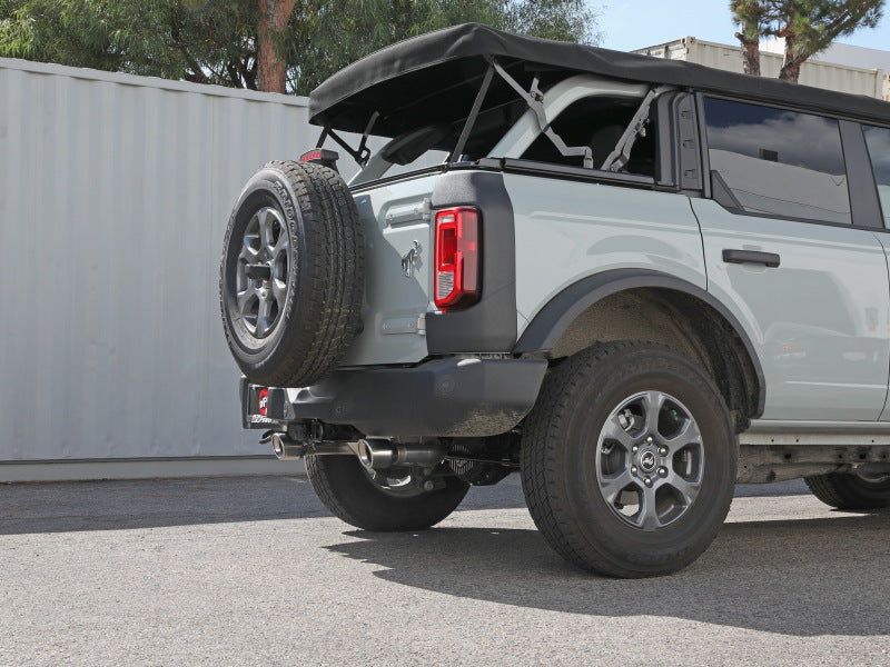 aFe 2021+ Ford Bronco L4-2.3L (t) / V6-2.7L (tt) Vulcan 3 cale na 2.5 cala SS Cat-Back - Polerowany