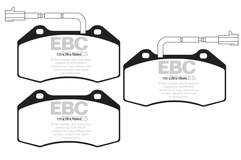 
                      
                        EBC 14+ Alfa Romeo 4C 1.75 Turbo Redstuff Front Brake Pads
                      
                    