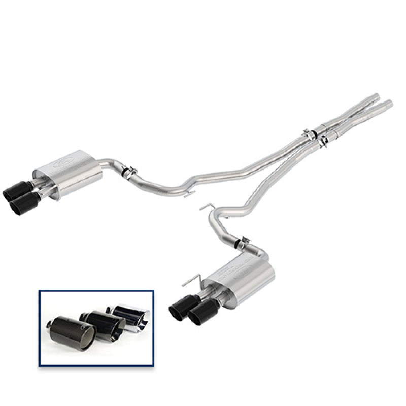 Ford Racing 2018 Mustang Gt 5.0L Cat-Back Touring Exhaust System w/Black Chrome Tips